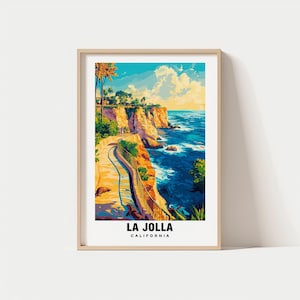 La Jolla Print - California Poster, Travel Wall Art, Coastal Print, USA Poster, Scenic Art, Beach Decor, Travel Poster, Ocean Print