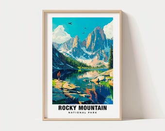 Rocky Mountain National Park, Colorado Travel Print Wall Art, Rocky Mountain- Colorado Print, Rocky Mountain, Digital Download, USA State