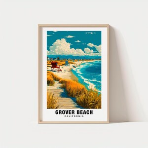 Grover Beach Print – USA Poster, Coastal Views, California Charm, Beach Beauty, Grover Travel, Ocean Scene, Grover Beach Poster, Decor, Art