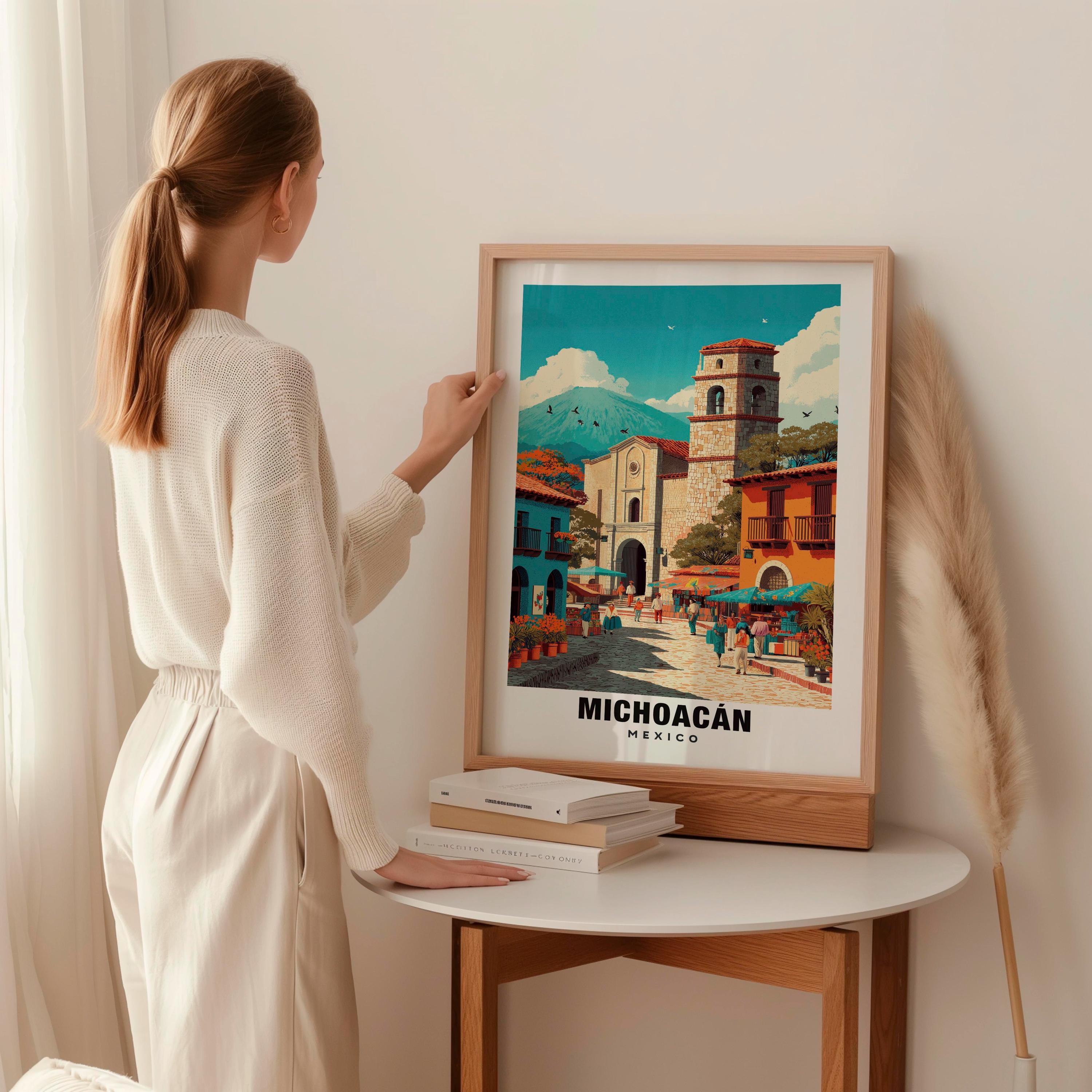Michoacán Poster - Mexican Nature and Culture Artwork - Etsy