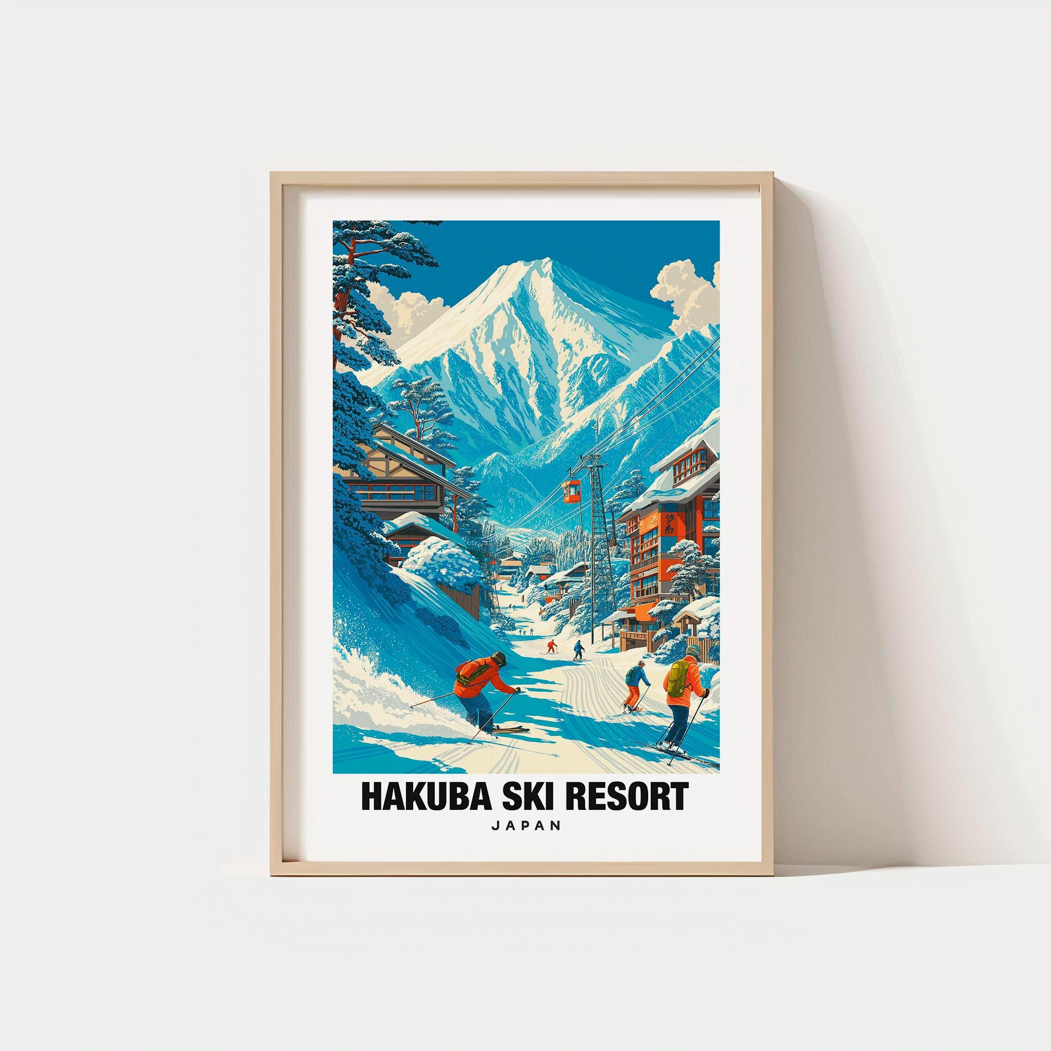 Hakuba Ski Resort Print: Snowy Mountain Landscape Art - Etsy