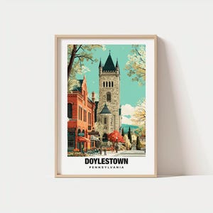 Doylestown Print - USA Poster, Doylestown Views, Doylestown Art, City Charm, Historic Scene, Scenic Beauty, Local Heritage, Pennsylvania