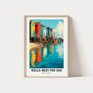 Wells-next-the-Sea Print - England Poster, Wells Views, Wells Art, England Charm, Wells Beauty, Historic Wells, Scenic England, Cultural Art
