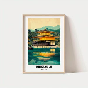 Kinkaku-Ji (Golden Pavilion) Travel Print Wall Art, Kyoto - Japan City Print, Kinkaku-Ji (Golden Pavilion) Travel Gift, Digital Download