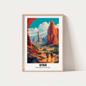 Utah Print – USA Poster, Travel Art, Desert Scene, Canyon Views, Nature Escape, Scenic Landscape, Red Rock Charm, Southwest Poster