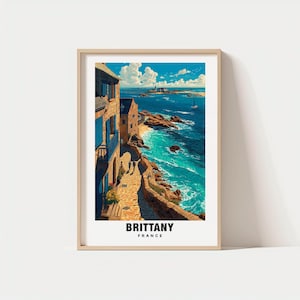 Brittany Print – France Poster, Travel Art, Coastal Scene, Historic Views, Nature Escape, Scenic Landscape, Celtic Charm, Northwest France