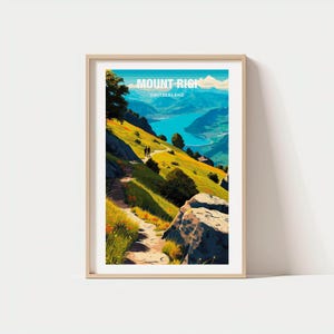 Mount Rigi Travel Poster - Swiss Alpine Panorama Art Print