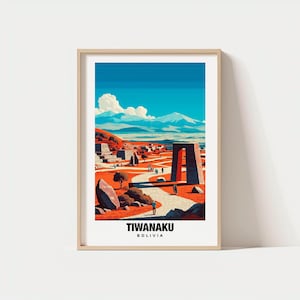 Tiwanaku Print - Bolivia Poster, Tiwanaku Views, Andean Charm, Archaeological Scene, Scenic Beauty, Local Heritage, Bolivia Travel