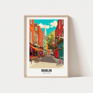 Dublin Travel Print, Dublin - Ireland Travel Gift, Printable City Poster, Digital Download, Wedding Gift, Birthday Present, Irish Culture