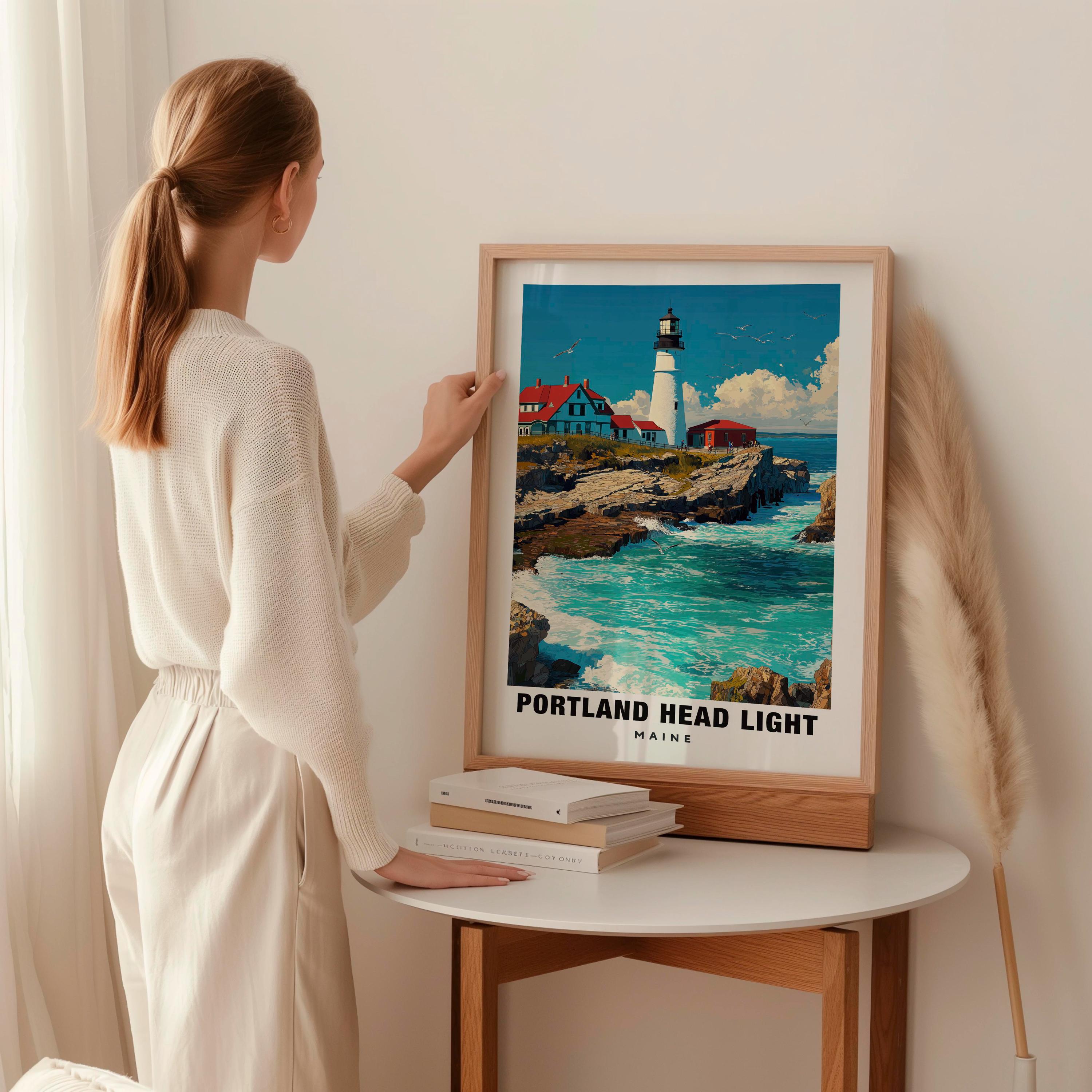 Portland Charm Portland Head Light Print - Maine Poster, Portland Head Views ...