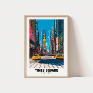 Stampa Times Square - Poster di New York, viste di Times Square, monumenti di Times Square, città di Times Square, fascino di New York, bellezza di Times Square