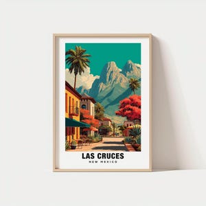 Las Cruces Print – USA Poster, Travel Art, Desert Scene, Mountain Views, City Escape, Scenic Landscape, Southwestern Charm,New Mexico Poster