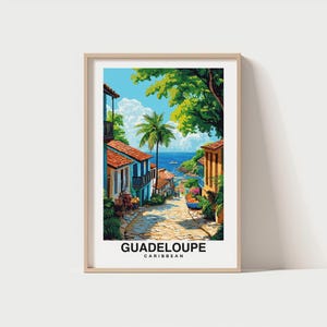 Impresión de viaje a Guadalupe, Guadalupe - Regalo de viaje al Caribe, Póster imprimible de la ciudad, Descarga digital, Regalo de boda, Regalo de cumpleaños