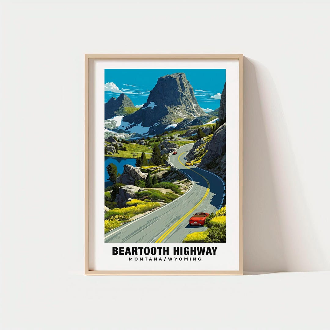 Beartooth Highway Print - Montana Poster, Beartooth Highway Views ...