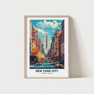 Impressão de viagem para a cidade de Nova York, presente de viagem para a cidade de Nova York - Estados Unidos, pôster da cidade para impressão, download digital, presente de casamento