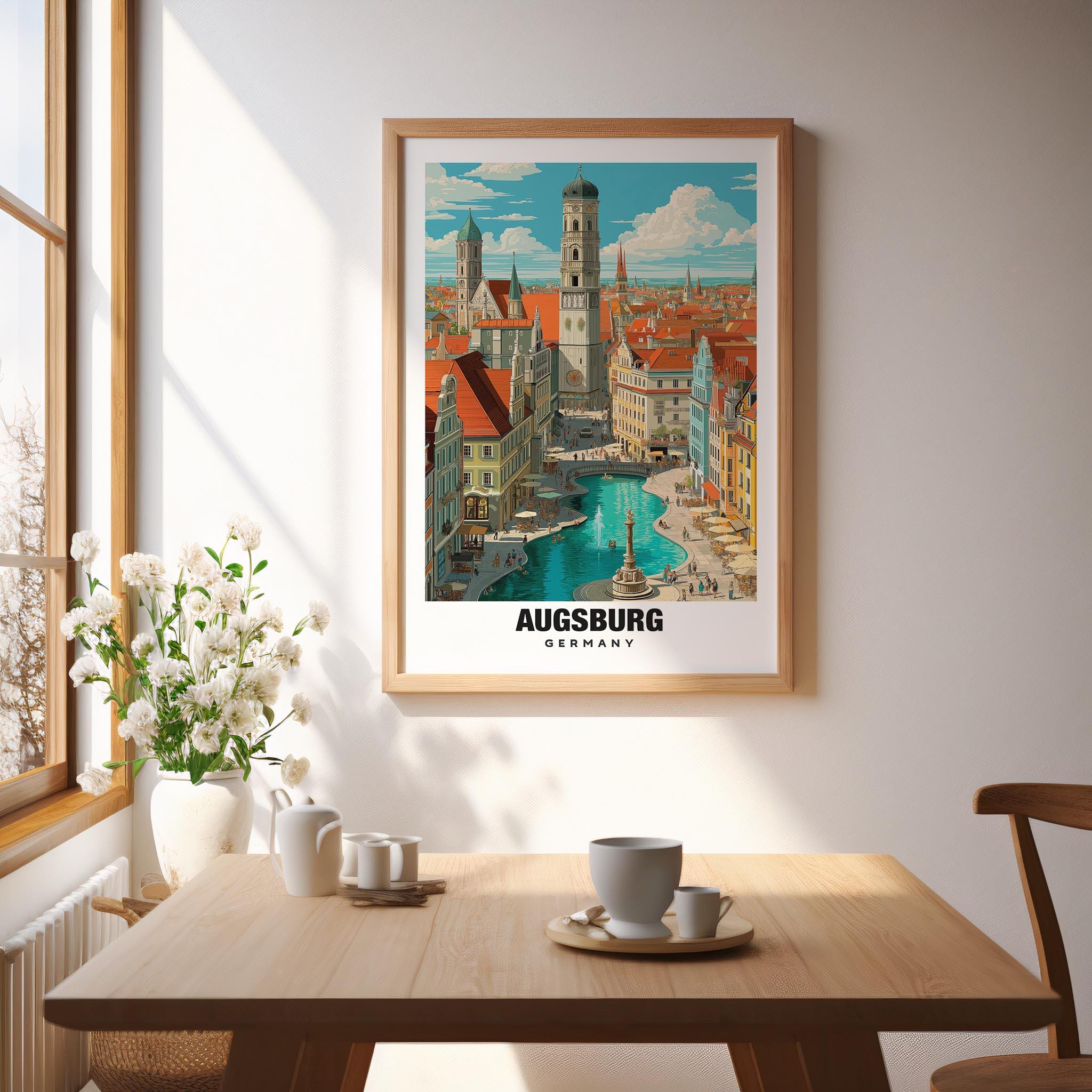 Augsburg Print - Germany Poster, Augsburg Views, Augsburg