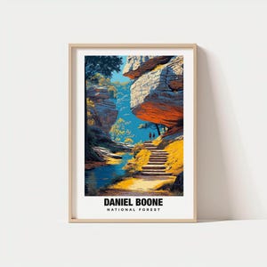Daniel Boone National Forest Print - USA Poster, Daniel Boone Views, Daniel Boone Trails, Daniel Boone Forest, USA Charm, Daniel Boone Art
