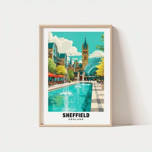 Sheffield Print - England Poster, Sheffield Views, Sheffield City, Sheffield Landscape, England Charm, Sheffield Beauty, Sheffield Heritage