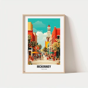 McKinney Print - USA Poster, McKinney Views, McKinney Art, City Charm, Park Scene, Urban Beauty, Local Heritage, Texas Travel