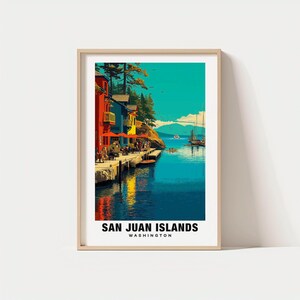 San Juan Islands Print - Washington Poster, San Juan Islands Views, San Juan Islands Landmarks, San Juan Islands City, Washington Charm
