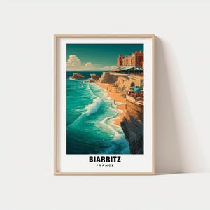 Biarritz Print - France Poster, Travel Wall Art, Coastal Print, Scenic Art, Beach Decor, Ocean View, Basque Landscape, Travel Poster