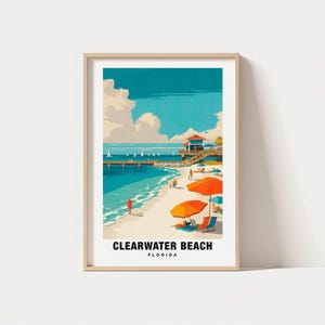 Clearwater Beach Print - Florida Poster, Clearwater Beach Views, Clearwater Beach Landmarks, Clearwater Beach City, Florida Charm, Florida