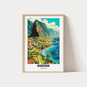 Madeira, Portugal Travel Print Wall Art, Madeira - Portugal City Print, Madeira, Portugal Travel Gift, Madeira, Portugal Poster, Travel Gift