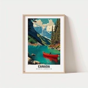Canada Travel Print - Canada Poster, Travel Wall Art, Canada Print, Canadian Poster, North America Print, Canada Artwork, Travel Poster