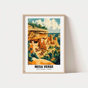 Mesa Verde National Park Print - Colorado Poster, Mesa Verde Views, Mesa Verde Art, Colorado Charm, Mesa Verde Beauty, Historic Mesa Verde