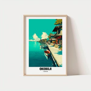 Okoboji Print - USA Poster, Okoboji Views, Okoboji Art, Lake Charm, Waterfront Scene, Resort Beauty, Local Heritage, Iowa Travel