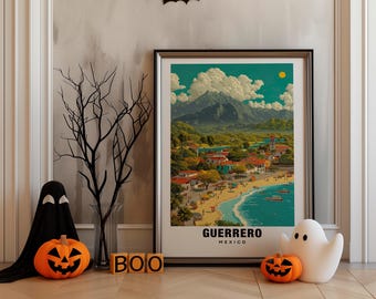 Mexico Guerrero Poster, Coastal & Mountain Views (digital Print