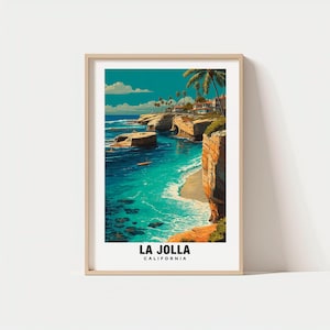 La Jolla Print - USA Poster, La Jolla Views, La Jolla Beach, La Jolla Coast, USA Charm, La Jolla Beauty, La Jolla Heritage, La Jolla Art
