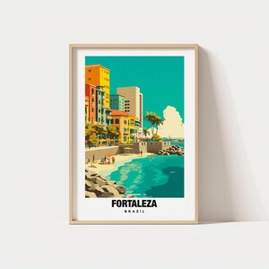 Fortaleza Travel Print, Fortaleza - Brazil Travel Gift, Printable City Poster, Digital Download, Wedding Gift, Birthday Present, Brazil Art