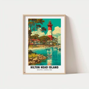 Hilton Head Print - South Carolina Poster, Hilton Head Views, Hilton Head Landmarks, Hilton Head City, South Carolina Charm, Hilton Head