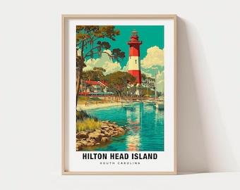 Hilton Head Print - South Carolina Poster, Hilton Head Views, Hilton Head Landmarks, Hilton Head City, South Carolina Charm, Hilton Head