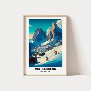 Val Gardena Print – Italy Poster, Travel Art, Alpine Scene, Ski Views, Mountain Escape, Scenic Landscape, Winter Charm, Dolomites Poster