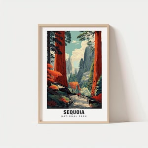 Sequoia National Park Print - USA Poster, Sequoia Views, Sequoia Trees, Sequoia Trails, USA Charm, Sequoia Beauty, National Park Heritage
