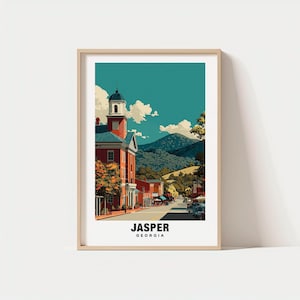Jasper Print - Georgia Poster, Jasper Views, Jasper Art, Georgia Charm, Jasper Beauty, Scenic Landscape, Mountain Town, Historic Heritage