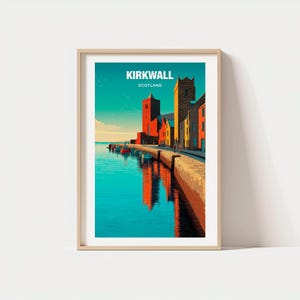 Kirkwall Travel Poster - Scotland Orkney Islands Capital Art Print