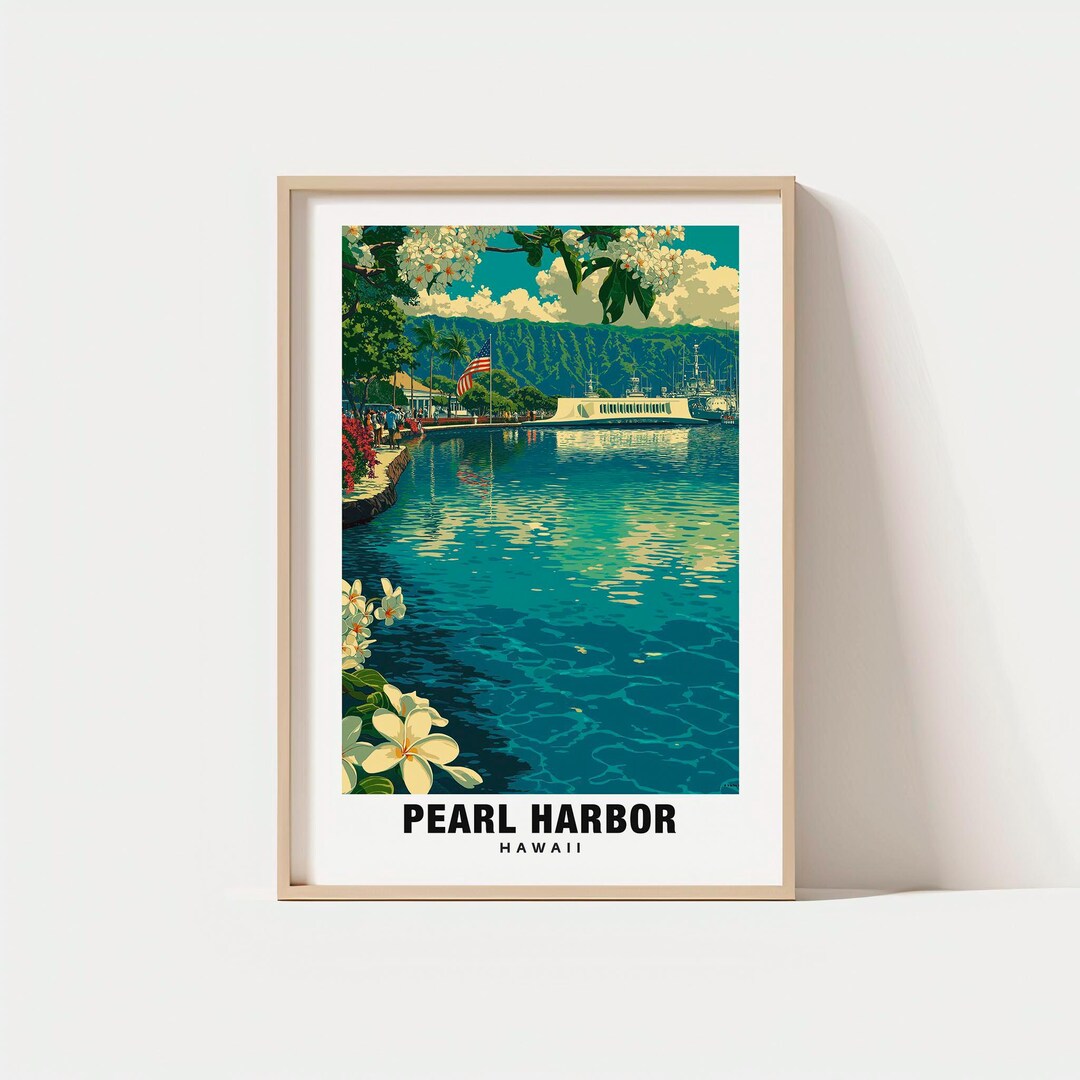 Pearl Harbor Artwork: Hawaii Travel Poster (multiple Sizes) - Etsy