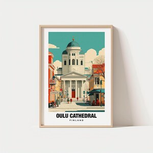 Oulu Cathedral Travel Print Wall Art, Oulu - Finland City Print, Oulu Cathedral Travel Gift, Oulu Cathedral Poster, Digital Download Poster