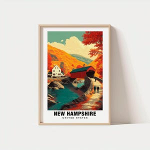 New Hampshire Print - USA Poster, Hampshire Views, Hampshire Art, USA Charm, Hampshire Beauty, Historic Hampshire, Scenic Hampshire