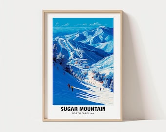 Sugar Mountain Resort Print: North Carolina Ski Art