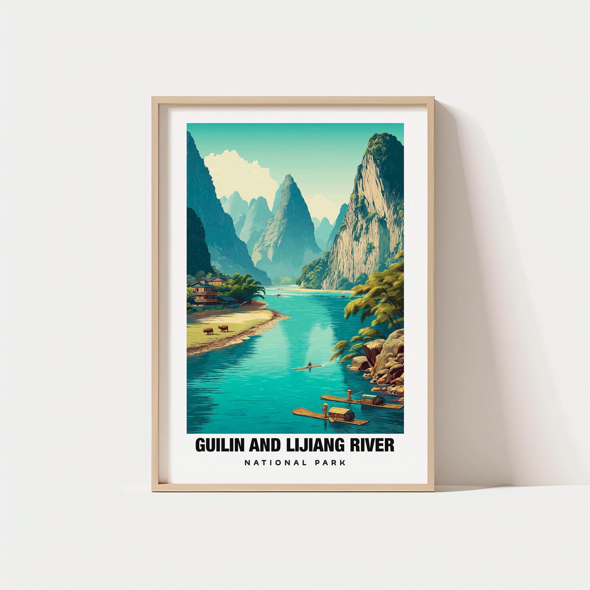 Guilin and Lijiang River National Park, China Travel Gift -  China Poster, Digital Download, Birthday Gift, Wedding Gift, China Park