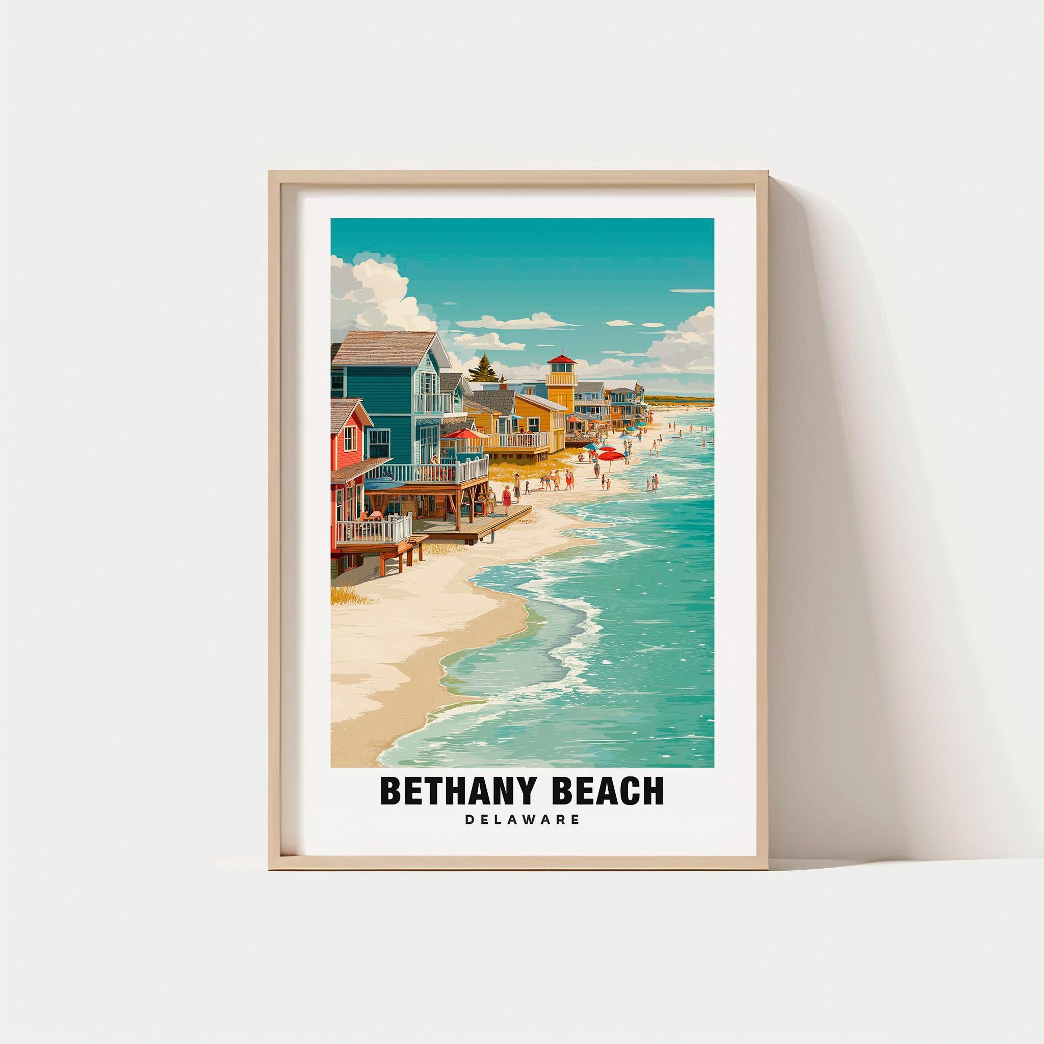 Bethany Beach Print, Bethany Beach Travel Poster, Delaware Travel Gift, Bethany Beach Digital Download, Delaware Poster, Bethany Beach Gift