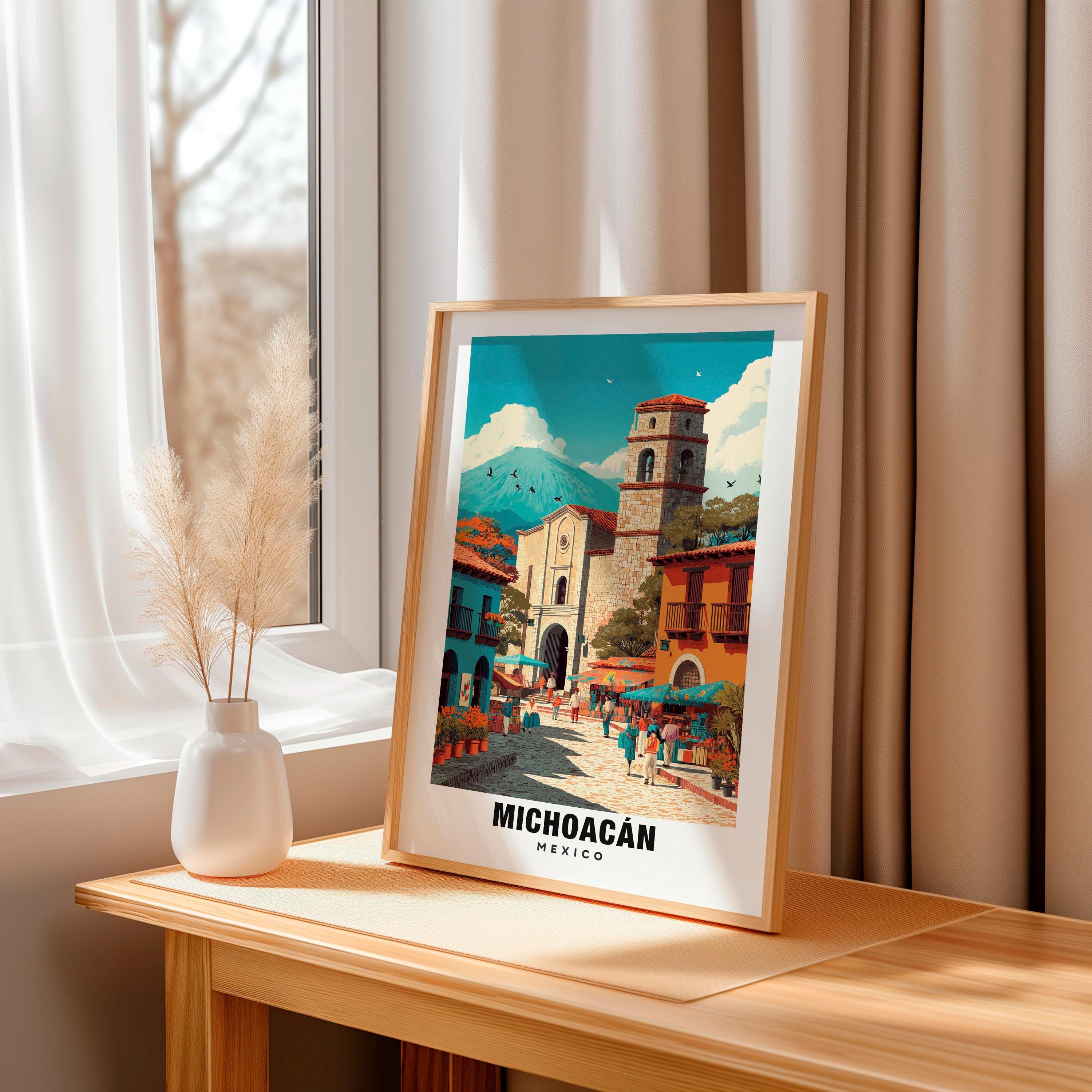 Michoacán Poster - Mexican Nature and Culture Artwork - Etsy