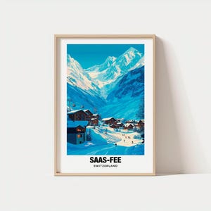 サースフェー旅行記：アルプスの村の風景（複数サイズ）