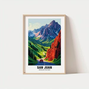 San Juan Mountains Print - Colorado Poster, San Juan Views, San Juan Art, Colorado Charm, San Juan Beauty, Scenic Landscape, Mountain Art