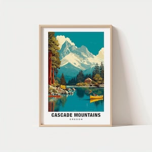 Cascade Mountains Print - USA Poster, Cascade Mountains Views, Cascade Peaks, Cascade Trails, USA Charm, Cascade Beauty, Cascade Heritage