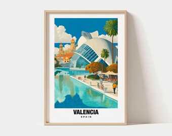 Kunst aan de muur Valencia: schilderachtig stadsgezicht van Spanje - kustcharme